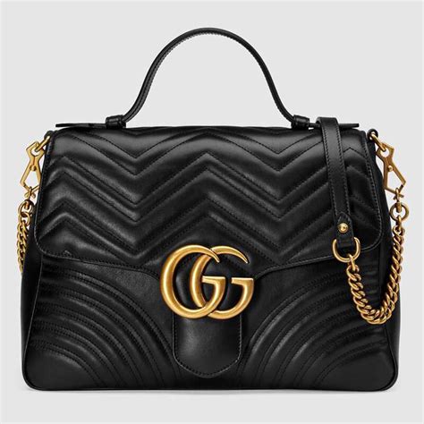 gucci top handle marmont medium|Gucci Marmont medium shoulder bag.